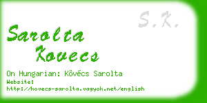 sarolta kovecs business card