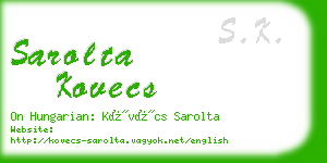 sarolta kovecs business card